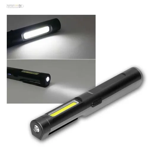 LED Akku-Inspektions-Leuchte, Magnet & Clip, Hand-Taschen-Lampe, via USB-C laden