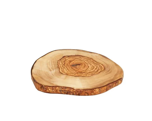 NATUREHOME Schneidebrett Baumscheibe Ø 12-17cm, Olivenholz, (Einzelartikel), Handarbeit