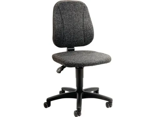 Arbeitsdrehstuhl Unitec mit Stoffpolster in Grau - Bürostuhl mit verstellbarer Sitzhöhe von 40-620mm, ideal für ergonomisches Sitzen im Büro oder Home Office.