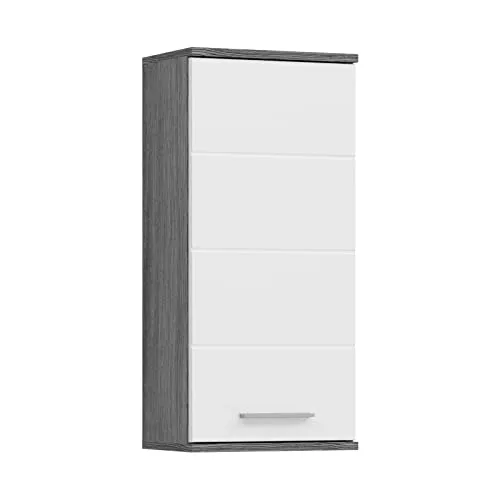 Hängeschrank Blankensee, weiß – Moderner Bad-Hängeschrank - Bad-Hängeschrank in stilvollem Weiß, bietet praktischen Stauraum und überzeugt durch moderne Optik. Ideal für jedes Badezimmer!