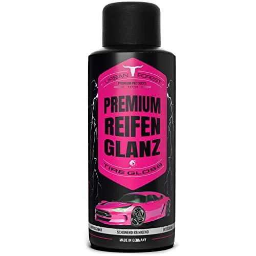 Reifenglanz Gel zur Reifenpflege | Professionelles Reifenglanzmittel & Reifen Glanz Pflege | Autopflege für Sommer-Reifen & Winter-Reifen | Premium Reifen-Glanz von URBAN FOREST 500ml