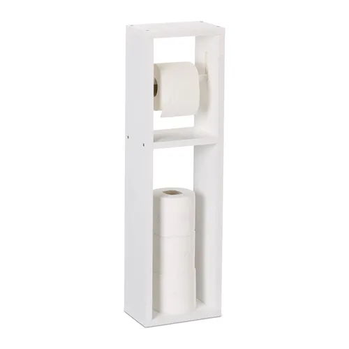 Toilettenpapierhalter Weiß von Relaxdays