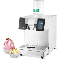 SucceBuy Kommerzielle Schneeflocken-Eismaschine, Edelstahl, 179 kg/24 h Elektrorasierer, Flüssigkeitskühlung für schnelle Wärmeableitung, Eisma...