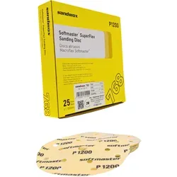 Sandwox Schleifscheiben Ø 150 mm – Superfein Korn 1200, 15-Loch für Exzenterschleifer - Scheiben mit Klettverschluss für perfekten Feinschliff: Hochwertige Aluminiumoxid-Körnung sorgt für gleichmäßige Ergebnisse und längere Standzeiten.