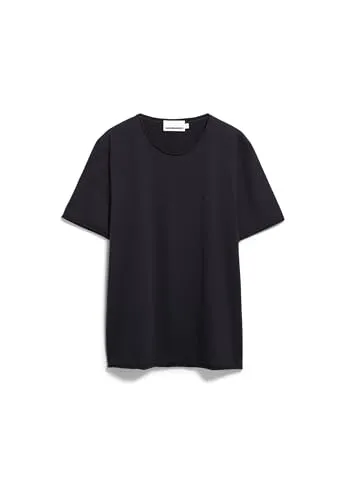 Armedangels Herren Aamon Brushed T-Shirt - Größe M, Schwarz - Zeitloses T-Shirt aus hochwertiger Bio-Baumwolle, ideal für den Alltag und nachhaltig produziert.