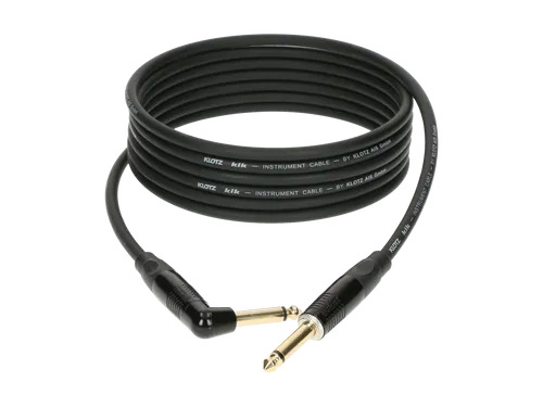 KLOTZ KiK Pro Kabel, gerade/gewinkelt, vergoldet - 3m