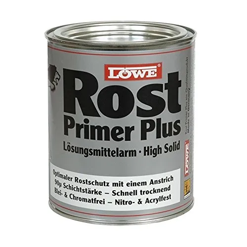 Löwe Auto Rostprimer Plus 1K-Grundierung - Dickschicht-Korrosionsschutz (Schwarz, 375 ml) - Hochwertige Grundierung für optimalen Rostschutz. Lösemittelarm, schnell trocknend und extrem witterungsbeständig. Ideal für verschiedene Anwendungen im Fahrzeugbereich.