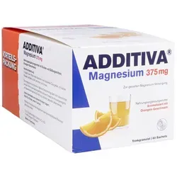 Additiva Magnesium 375 mg Sachets – 100% NRV - Praktische Magnesium-Sachets für die tägliche Ergänzung, einfach in Wasser aufzulösen. Ideal für eine ausgewogene Ernährung und Unterstützung im Alltag.