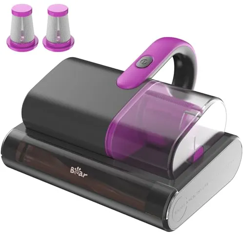 Bear Milbensauger für Matratzen,15kpa Absaugung 35000RPM, Milbenstaubsauger mit UV-C Licht, bekämpft Bettwanzen,entfernt 99,9% der Bakterien, Allergene,4m Kabel