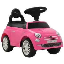 vidaXL Kinder-Aufsitzauto Fiat 500 Rosa - Kinderfahrzeuge - Offiziell lizenziertes Fiat 500 Aufsitzauto in knalligem Rosa, fördert Geschicklichkeit und Feinmotorik, mit praktischem Stauraum und ergonomischem Design für Kinder von 12-36 Monaten.