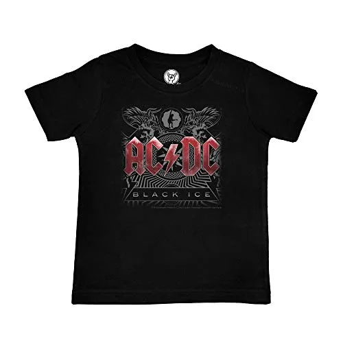 Metal Kids AC/DC Black Ice Unisex T-Shirt schwarz 92 100% Baumwolle Band-Merch, Bands, Geschenke
