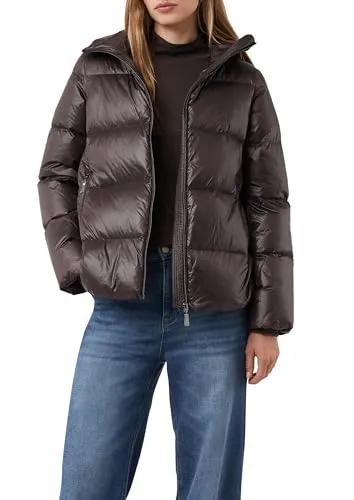 comma Winterjacke Schimmernde Daunenjacke mit Stehkragen braun 40 EU - Stylische Outdoor-Jacke mit hochwertiger Daunenfüllung für optimale Wärme. Ideal für kalte Tage und vielseitig kombinierbar. Perfekt für den Alltag.