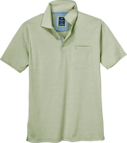 Redmond Übergrößen Wash & Wear Polo blassgrün melange - Pflegeleichtes Poloshirt in blassgrün melange von Redmond. Ideal für den Alltag mit atmungsaktivem, bügelfreiem Material. Einfach waschen, anziehen und wohlfühlen!