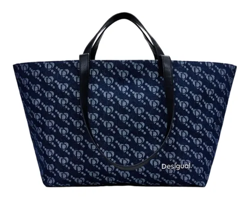 Desigual Arco Cahuil Shopping Bag M Denim Dark Blue in blau von Desigual