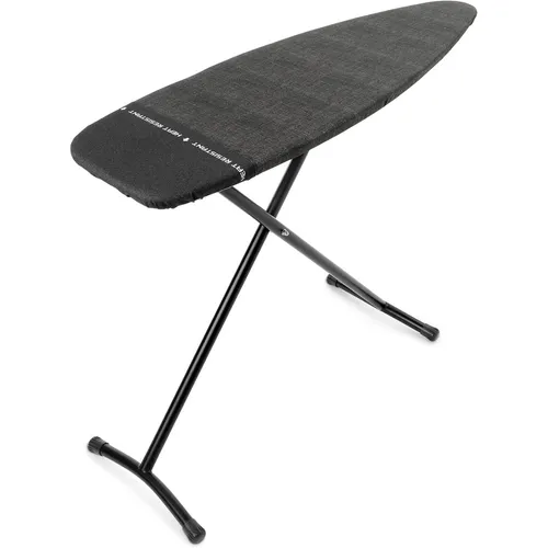 Brabantia Bügelbrett D – Denim Black, 135 x 45 cm - Bügelbrett in XL-Größe mit hitzebeständiger Ablage für Dampfbügeleisen, ideal für bequemes Bügeln im Sitzen, nachhaltig und langlebig mit 10 Jahren Garantie.