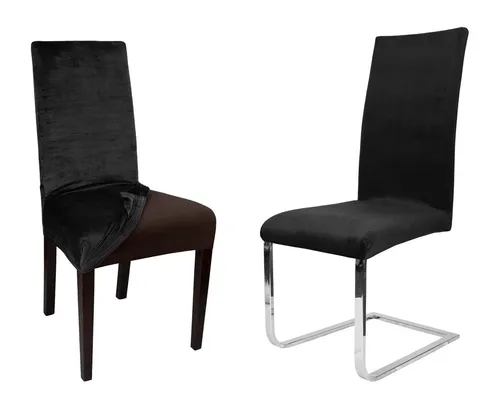 Beautex Stuhlhusse Lea Stuhlhussen, Samt Mikrofaser Stuhlbezug, elastische Stretch Husse