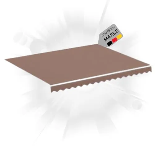 DELUKE® Markisenbespannung Wasserabweisend, Reißfest, Braun 300x250cm - Außenanbau - Robustes Markisentuch mit UV-Schutz und wasserabweisendem Material, ideal für langlebigen Einsatz auf Terrassen oder im Garten.