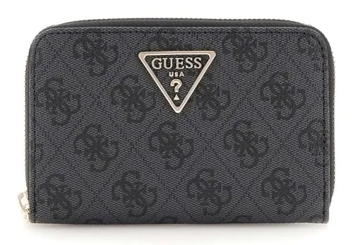 GUESS Laurel SLG Medium Zip Around Wallet Coal Logo