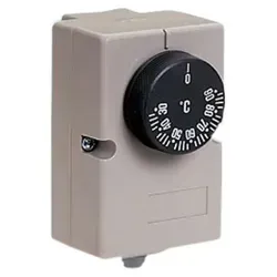 Anlegethermostat / Rohrthermostat / Temperaturbegrenzer 0-60°C - Schwarz