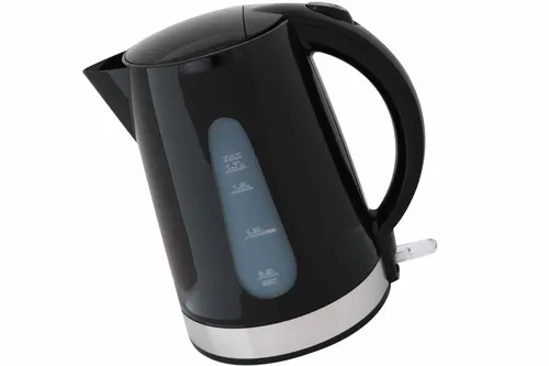 Wasserkocher DESKI Edelstahl-schwarz - 1,7 Ltr schnurlos 2200W, kabellos und elegant für die schnelle Zubereitung von Heißgetränken