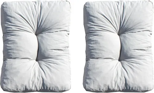 2er Set Loungekissen grau 60 x 40 cm – Bequeme Sitzkissen für Relaxmomente