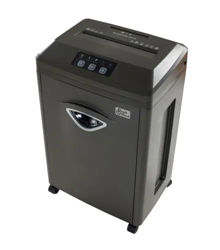 ProfiOffice Aktenvernichter Alligator 305 M - Aktenvernichter der höchsten Sicherheitsstufe P-7, ideal für sensible Dokumente. Mit einer Schnittgröße von 1 x 2 mm und einer Kapazität von 200 DIN A4 Blättern pro Minute.