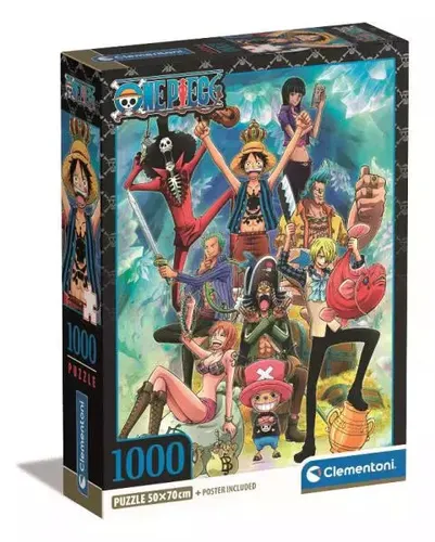 Clementoni One Piece Puzzle 1000 Teile - Legespiel für Anime Fans, hochwertige Qualität und beeindruckende Deko für jedes Zimmer