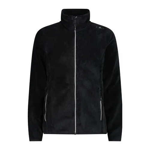 CMP Woman Jacket nero-graffite (83UF) 38 - Fleecejacke für Damen, ideal als Mid Layer für kalte Tage oder solo bei mildem Wetter. Hochwertiges HighLoft-Fleece sorgt für optimalen Wärme- und Tragekomfort.