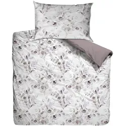 Ranforce Einzel XXL Bettbezug Set - 100% Baumwolle - Hochwertiges Bettwäsche-Set aus 100% Baumwolle in Fliederweiß, maschinenwaschbar bei 30 °C. Ideal für ein gemütliches Schlafambiente mit einem großzügigen Maß von 155 x 220 cm.