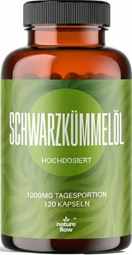 Hochdosierte Schwarzkümmelöl Kapseln – 120 Softgel Kapseln mit 1.000 mg