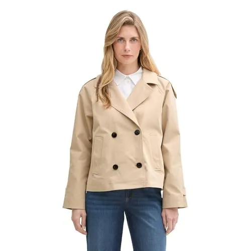 TOM TAILOR Damen Jacke 1045402 in Soft Taupe Beige, Größe M - Funktionsjacke für Damen mit optimaler Passform und hohem Tragekomfort, perfekt für aktive Tage.