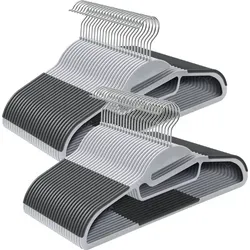 SONGMICS Kleiderbügel Kunststoff (50-tlg) in silber von SONGMICS