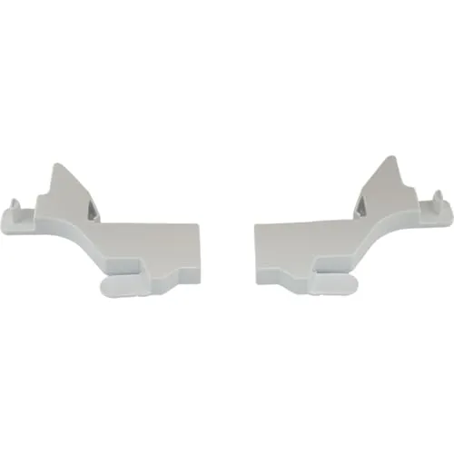 NaschLager Gefrierfachklappenhalter Set kompatibel mit Bosch Siemens Gefrierschrank 00657906 00657908 Halter links rechts für Gefrierfachklappe hellgrau 2-teilig