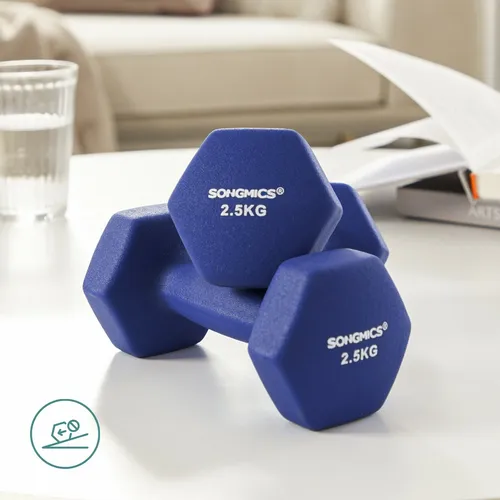 SONGMICS 2er-Set Hanteln 2 x 2,5 kg in blau von SONGMICS
