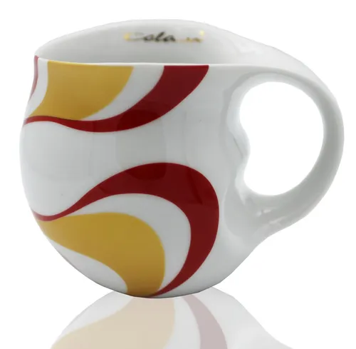 Colani Kaffeetasse Wave Rot 260ml - Kaffeetassen & -becher, dekorative Porzellantasse mit modernem Design, spülmaschinen- und mikrowellengeeignet, ideal für Heißgetränke, perfekt als Geschenk in Präsentschachtel.