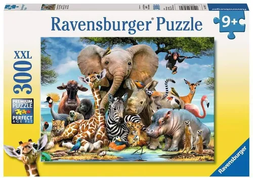 Ravensburger 13075 - Afrikanische Freunde Puzzle, 300 XXL Teile für Puzzlespaß ab 9 Jahren, sicheres Spielen mit geprüften Materialien