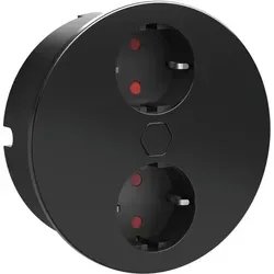 Einbausteckdose ø 118mm Duplex-R – 2-fach Steckdose mit elektrischer Abdeckung - STECKDOSE FÜR ARBEITSPLATTE: Ideal für moderne Küchen mit innovativer, elektrisch öffnender Abdeckung aus Edelstahl – passt perfekt in jede Arbeitsplatte.