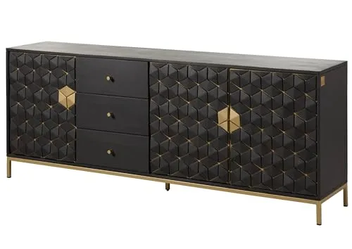 Diamond Sideboard im Art déco Stil aus Massivholz von Massivholzmöbel24