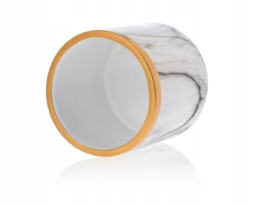 HowHomely Deko Blumentopf Gold-Marmor Hoch 11 cm in gold von HowHomely