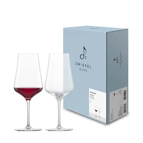 Zwiesel Glas Rotweinglas Bouquet (2er-Set), elegante Gläser für Rotwein, spülmaschinenfeste Tritan-Kristallgläser, Made in Germany (Art.-Nr. 123736)