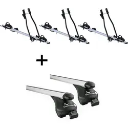 3x Fahrradträger SAGITTAR + Relingträger Quick L für BMW Serie 2 Active Tourer - Praktisches Set mit 3x Fahrradträgern und Dachträger für BMW Serie 2 Active Tourer ab 2014. Ideal für den sicheren Transport von bis zu 3 Fahrrädern. Einfache Montage und hohe Stabilität für unbeschwerte Reisen.