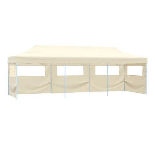 furnicato Faltbares Partyzelt 870x291x315 cm Creme mit UV-beständigem Dach