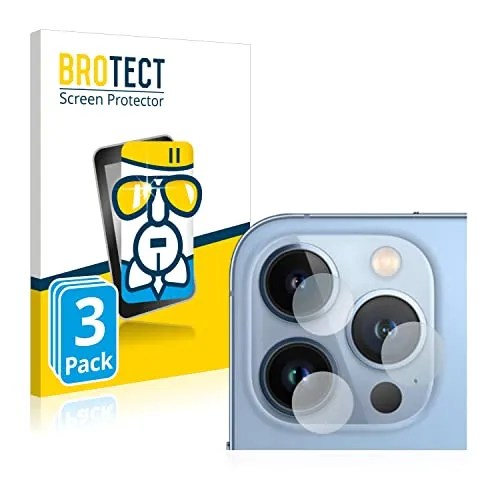 BROTECT 3 Stück Schutzglas für Apple iPhone 13 Pro (NUR Kameraschutz) Schutzfolie Panzer Folie Glas Displayschutz Made in Germany [ 9H, Anti-Fingerprint]