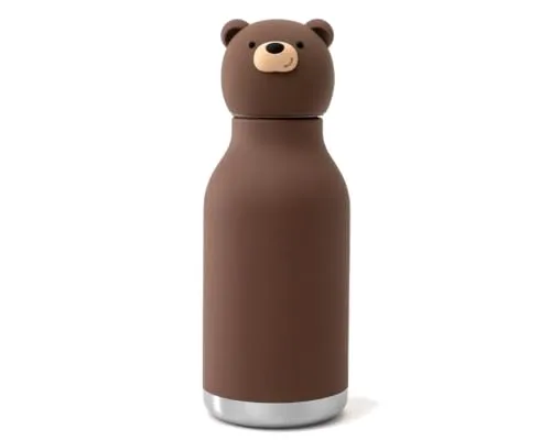 ASOBU Kindertrinkflasche BESTIE mit Strohhalm 460ml - BRAUNBÄR - Die Asobu Kindertrinkflasche BESTIE begeistert mit kindgerechtem Design und praktischen Funktionen. Ideal für Schule und Abenteuer, hält sie Getränke warm oder kalt und ist auslaufsicher – perfekt für kleine Entdecker!