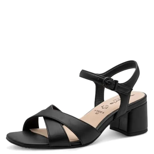 Tamaris COMFORT Damen Sandal Heel BLACK 38 - Elegante Damen Sandalen mit 60 mm Blockabsatz für sicheren Stand. Die komfortable Wide Fit-Passform sorgt für ein angenehmes Tragegefühl. Ideal für vielseitige Styles und Anlässe.