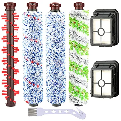 AINUO 1 Mehrzweck-Hauptbürste + 1 Teppichbürste + 1 Haustier-Rollbürste +1 Bodenbürste +2 Filter für Bissell CrossWave 1866 1785 2052 1713 2225 Staubsauger