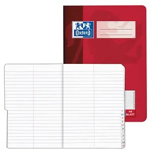 OXFORD Vokabelheft Lineatur 53 - Liniert DIN A5 - Praktisches Vokabelheft mit 48 Blatt und A-Z Register für optimale Organisation und schnellen Überblick.