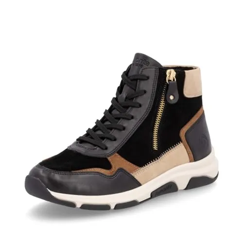 Remonte Veloursleder Sneaker - Trendiger Wanderschuh - Moderne Wanderschuhe aus Veloursleder mit verstärkter Zehen- und Fersenkappe, ideal für verschiedene Aktivitäten. Cooles Design im Lagen-Look und Wechselfußbett sorgen für höchsten Komfort.
