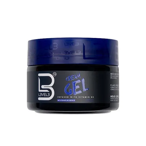 LEVEL3 Cream Gel 250ml Volumen, Glanz & flexibler Halt für perfektes Haarstyling