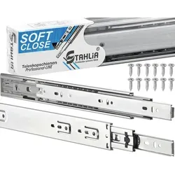 ID Dinkel Schubladenschienen 6 STÜCK VOLLAUSZUG mit Selbsteinzug 550mm Softclose Rollenauszug
